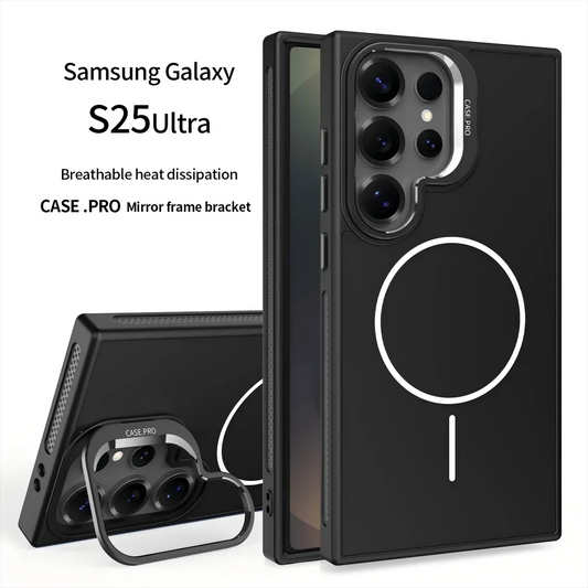 Samsung Galaxy Invisible Bracket Cooling Function Case for Samsung Galaxy S25 S24 Ultra with MagSafe Wireless Charging Drop Protection Cover