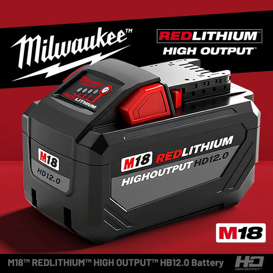 Milwaukee M18 12.0Ah 18V M18HB12 XC HD lithium battery- 1pk, 2pk and 3pk with charger options