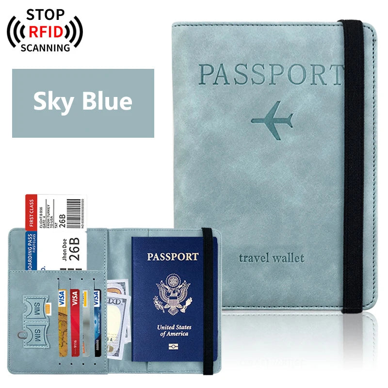 Passport Holder for Travel Essentials JV Passport Wallet Cover Case for Travel  Accessories,Passport Book Holders for Women/Men