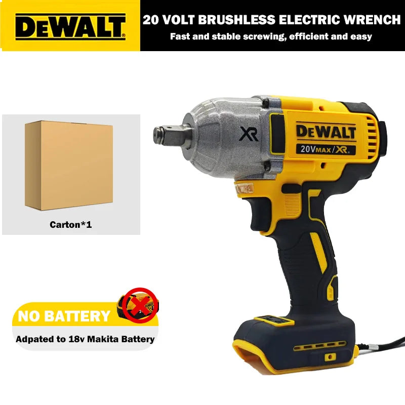 Dewalt 18V 20V Max DCF899 1/2 Inch Brushless Electric Wrench 812N.m Cordless Impact Driver High Torque Three Speed Auto Repair Power Tool