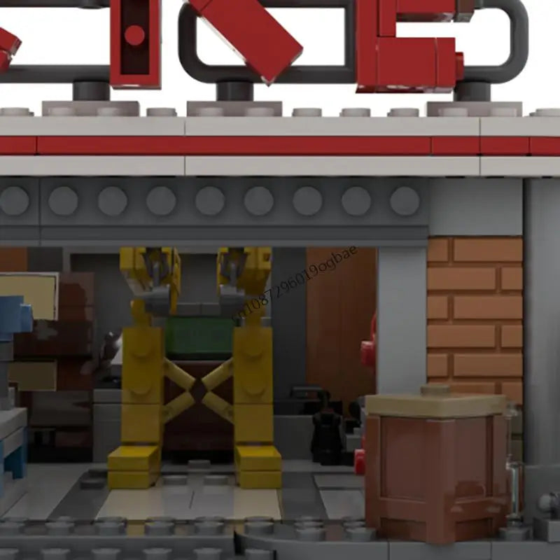 Fallout JV 1285PCS Hot game Movie Falloed MOC Red Rocket Truck Stop based model DIY creative ideas Child Toy Assembly Puzzle Birthday Gift