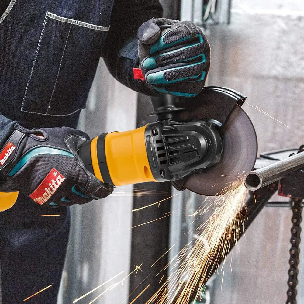 Makita Compatible 18V MELLWIN 125MM Brushless Electric Angle Grinder M14 Cordless Metal Wood Grinding Polishing Cutting Tool For Makita 18VBattery Pin