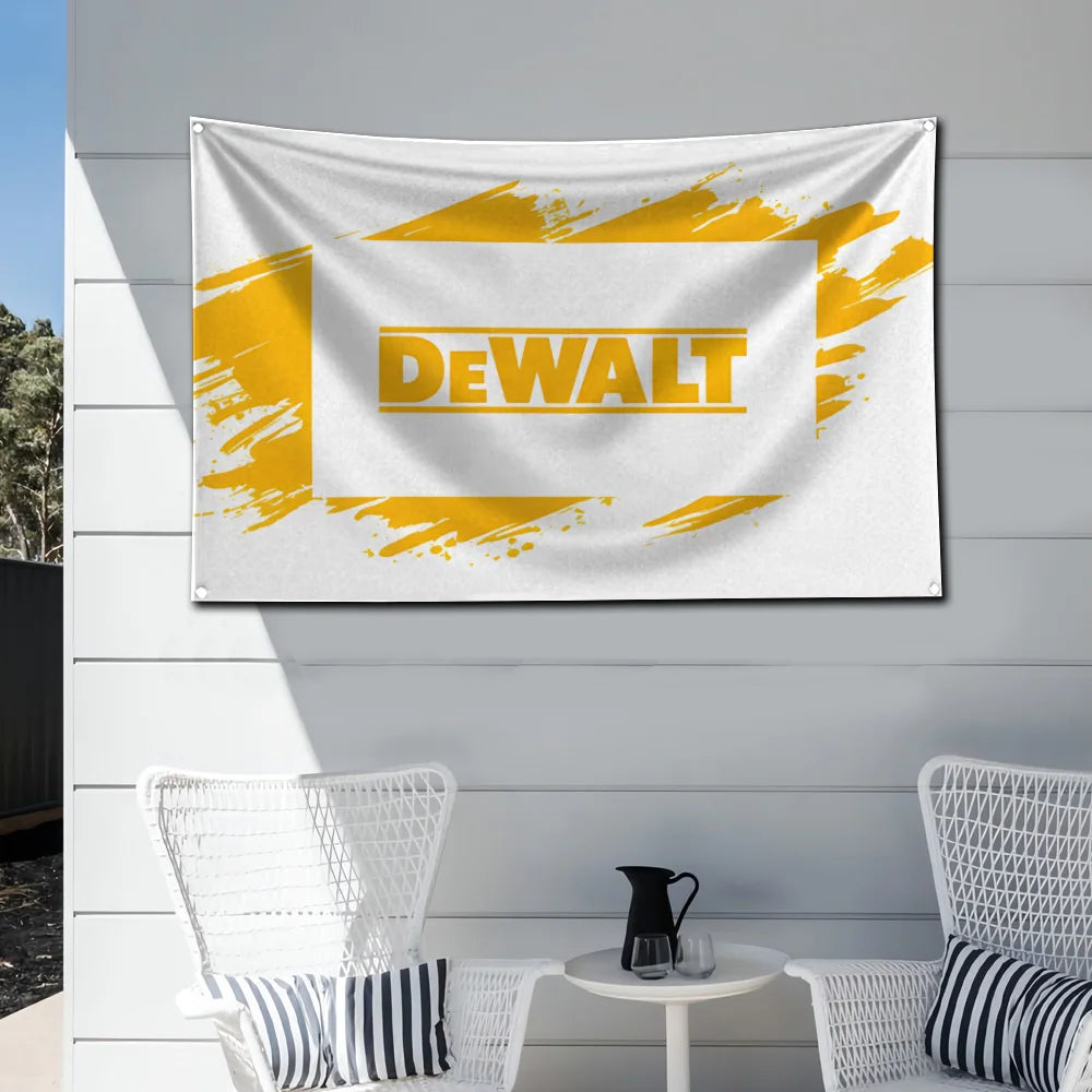 DeWalt Anmie Flag Polyester Digital Printing Banner for Garage Wall Art Out Door Decoration With