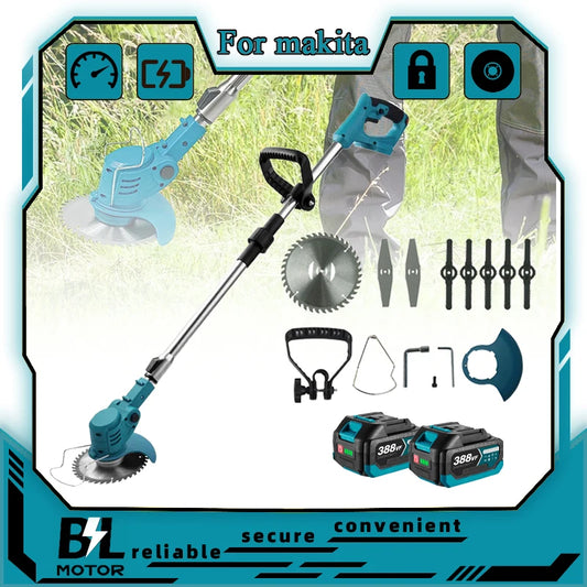 Makita Compatible 18V JV Cordless Handheld Electric Grass Trimmer  Lawn Mower  Adjustable Garden Tools For Makita 18V Battery