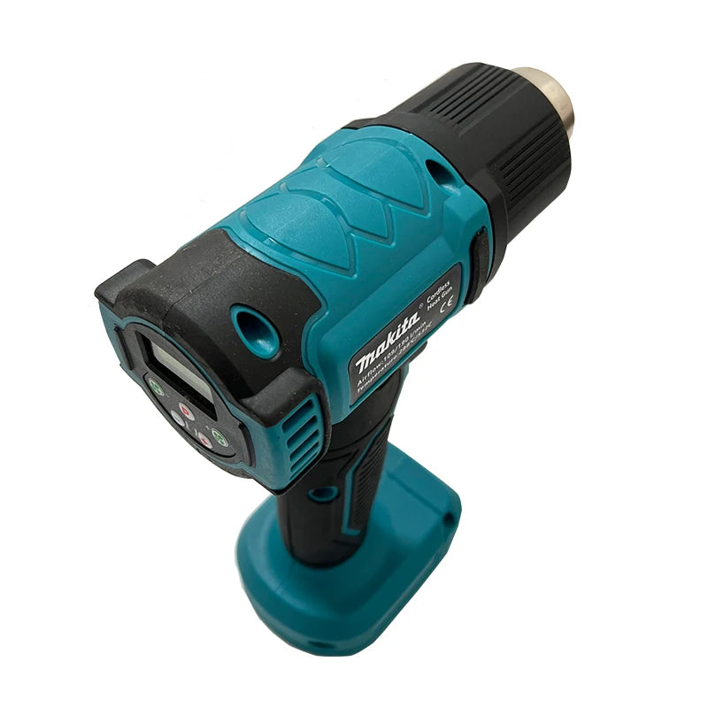 Makita 18V JV Digital Display Electric Air Guns Cordless Heat Gun 2 Nozzles Industrial Shrink Wrapping Hot Air Gun for 20V Battery