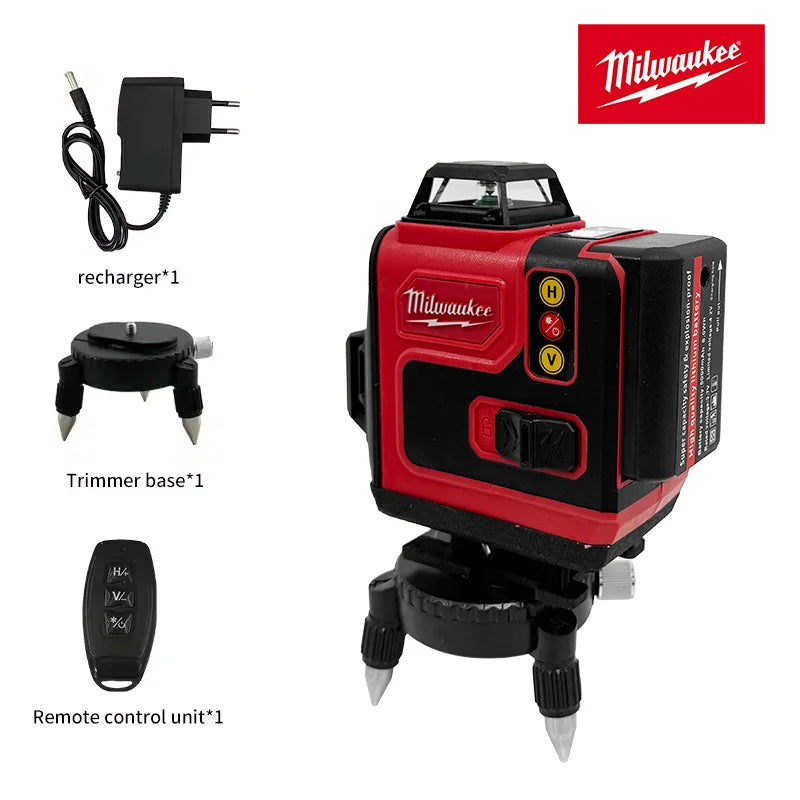 Milwaukee 18V Laser Level Green 16 Lines 4D Self Leveling 360 Horizontal And Vertical Super Powerful Laser level Beam