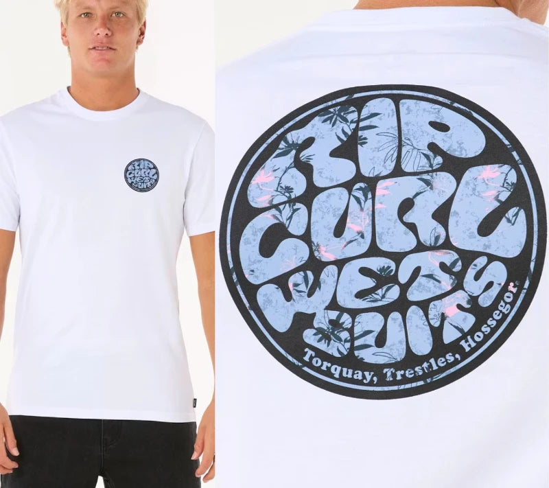 Rip Curl JV 25 Summer New Surf Sunset T Rip Curl Men's Oversized Y2k Cotton Breathable High Quality Men's Top T-shirts Graphic T Shirts