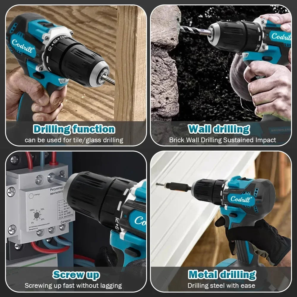 Makita Original 18V DDF487 Cordless Driver Drill Brushless Electric Impact Screwdriver Rechargeable Power Tool 18V