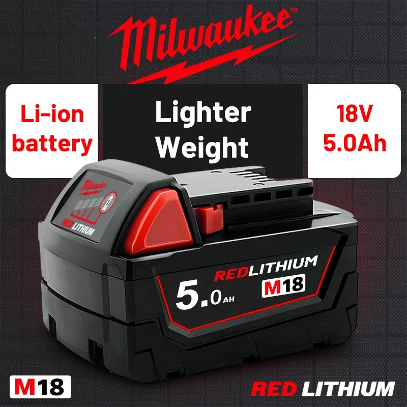 Milwaukee M18 18V 5.0Ah Lithium Battery- 1pk, 2pk and 3pk