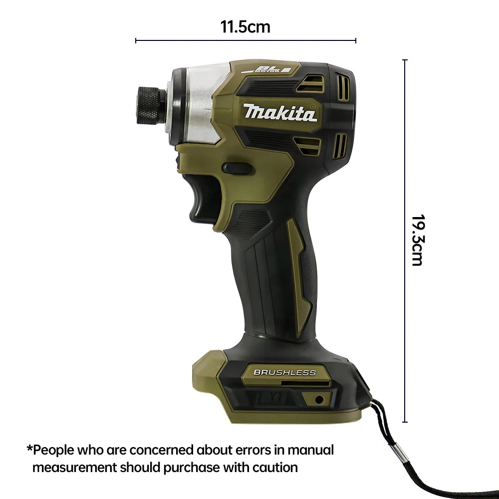 Makita 18V DTD173 Brushless Drill Green Electric Power Tool for Home Improvement DIY 180Nm Torque for Wood Bolts T-Mode