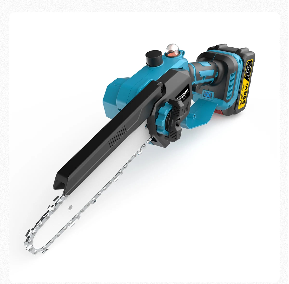 Makita 18V compatible Gisam 8Inch Brushless Telescoping Pole Electric Chainsaw High Branch Saw Garden Pruning Power Tool For Makita 18V Battery Pin