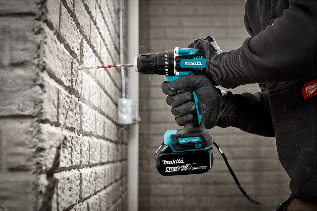 Makita DDF487 18V 10mm Brushless Handheld Electric Screwdriver 18V Lithium Battery Variable Speed for Household Appliance  Tool