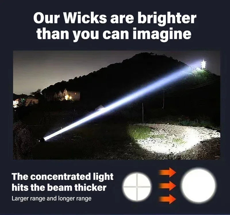 Torch Super Bright P50 JV Flashlight USB Rechargeable LED Long Range Tactical Torch Outdoor Waterproof Emergency Camping Fishing Lantern