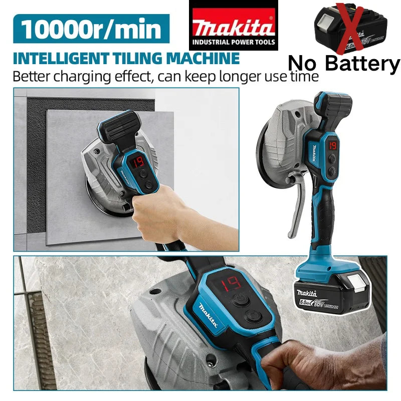 Makita 18V BPJ-355 18V Tile Laying Machine with 8 Speed Adjustment High Capacity for Wall & Floor Vibration Home Decoration Tool