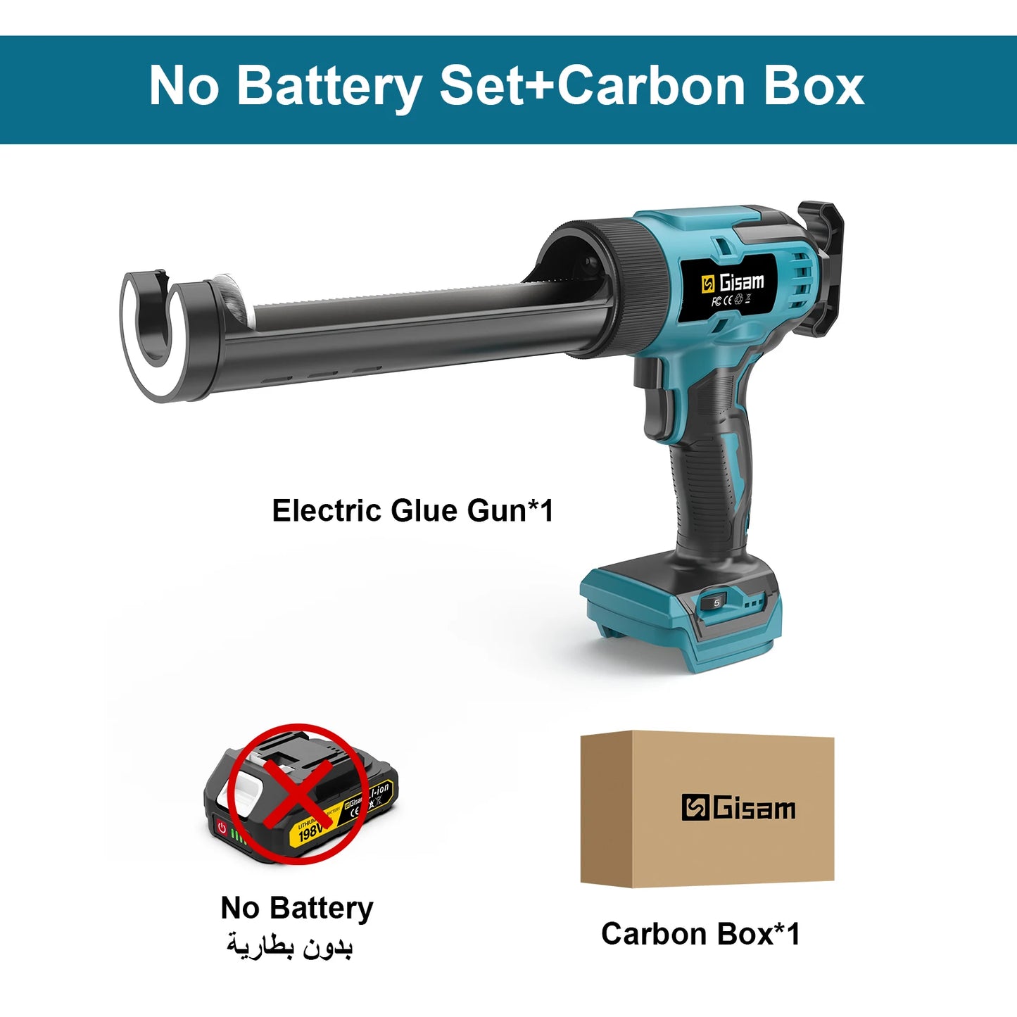 Makita Compatible 18V Gisam 400KG Cordless Electric Caulking Gun 6Gears Glass Glue Gun Adhesive Glue Sealant Power Tool For Makita 18V Battery Pin