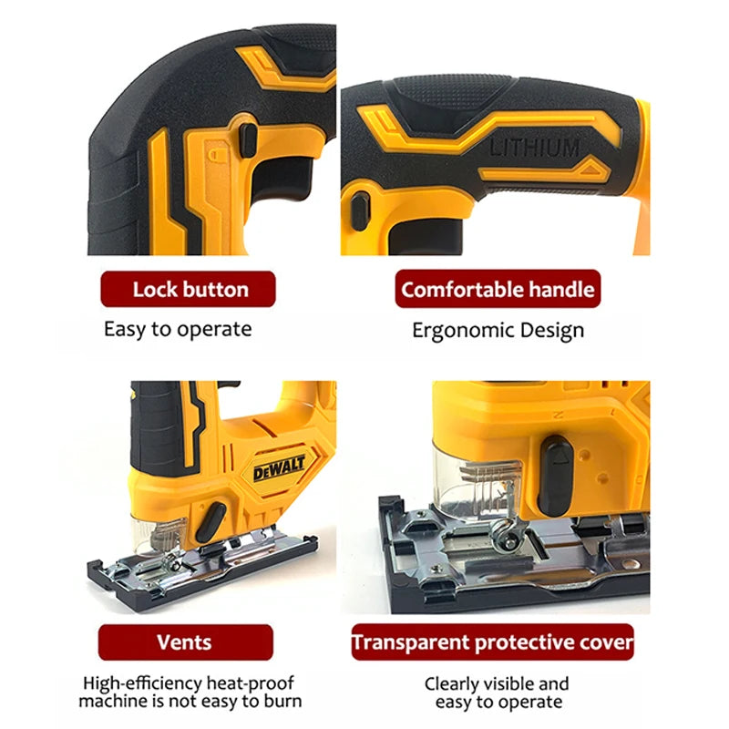 Dewalt Brushless Curve Saw 20V Cordless Electric Jig Saw Portable Multifunction Adjustable Woodworking Power Tool