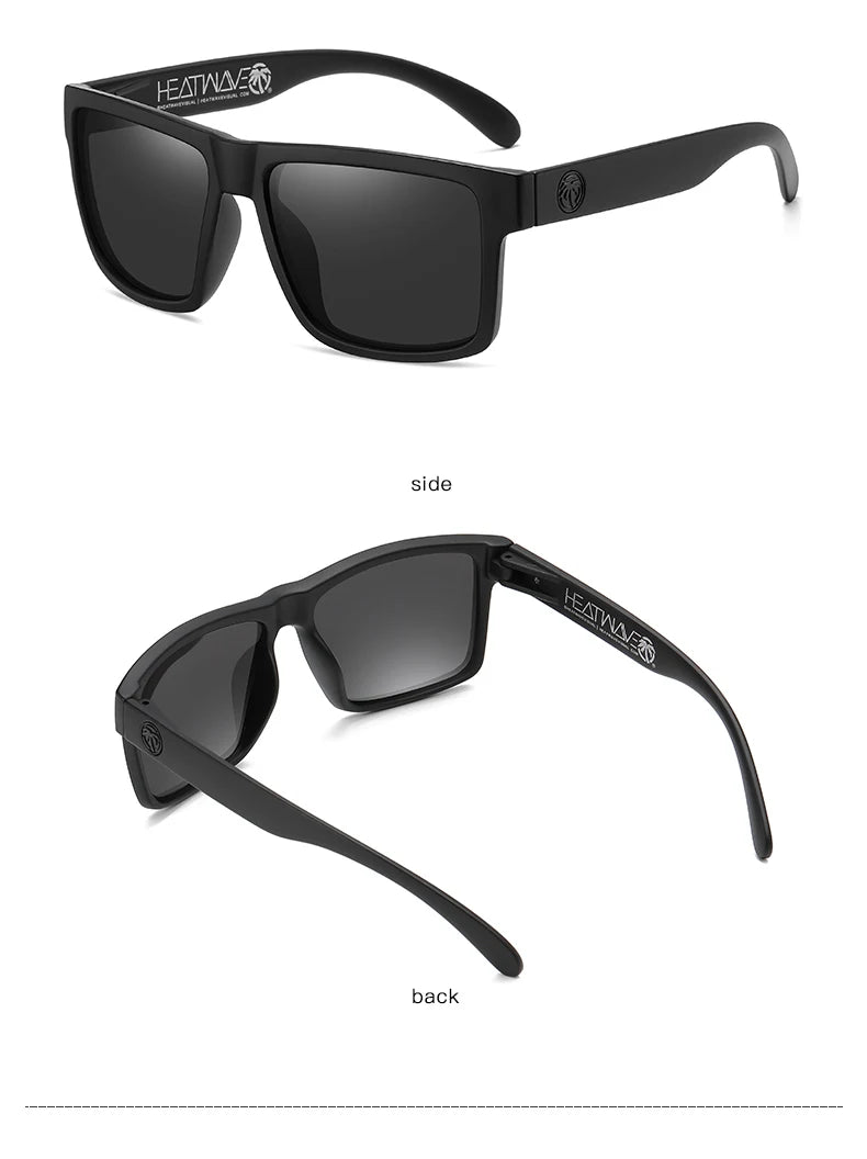 Heat Wave JV NEW High quality luxury Heat Wave brand Polarized sunglasses square Conjoined lens Women men sun glasses UV400