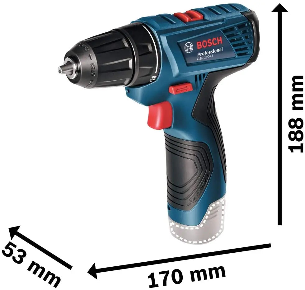 Bosch Professional Cordless Drill GSR 120-LI 12V Multi-Function Electric Driver Electric Screwdriver Power Tool (Bare Tool)
