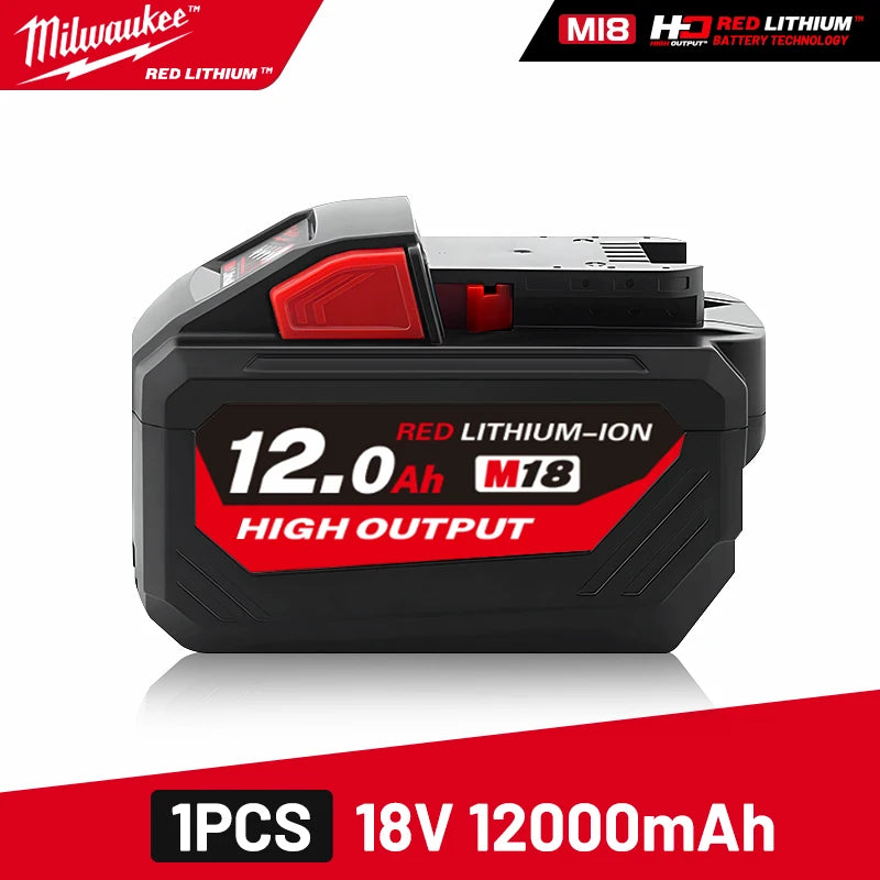 Milwaukee Original M18 12.0Ah 18V M18HB12 XC HD lithium battery- 1pk, 2pk and 3pk with charger options