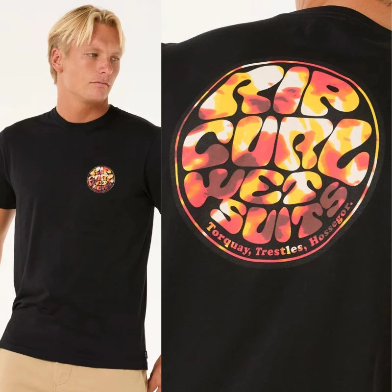 Rip Curl JV 25 Summer New Surf Sunset T Rip Curl Men's Oversized Y2k Cotton Breathable High Quality Men's Top T-shirts Graphic T Shirts