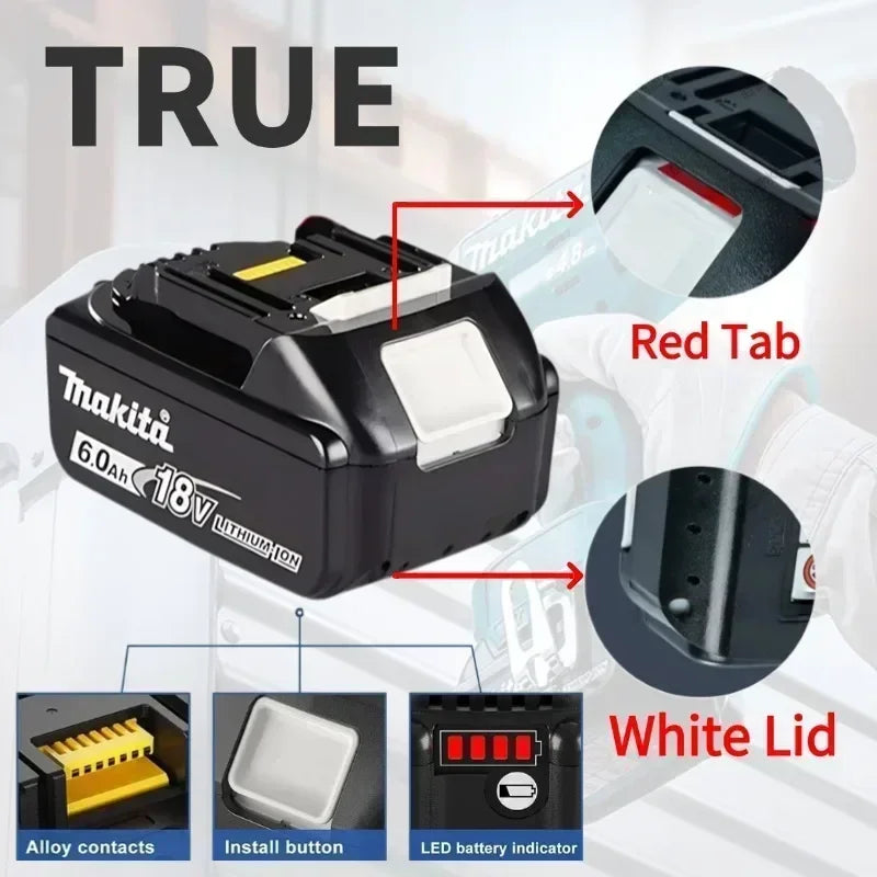 Makita 100% Original Makita 18V 6.0Ah BL1860 battery in packaging