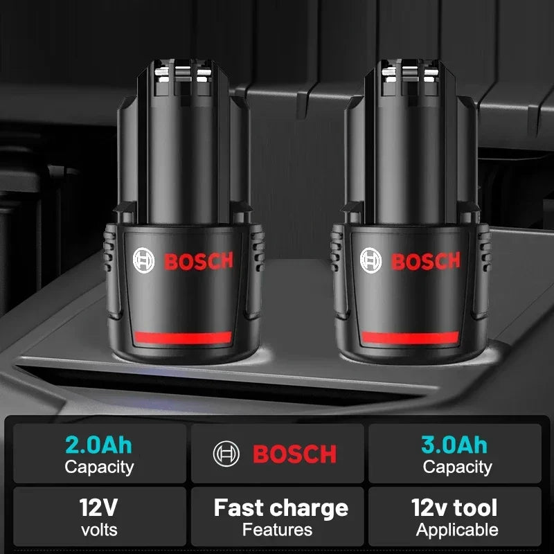Bosch Original 3.0Ah 12V battery, 3000mAh BAT411 Lithium ion Rechargeable Battery BAT411A BAT412 BAT412A BAT413 Battery Charger