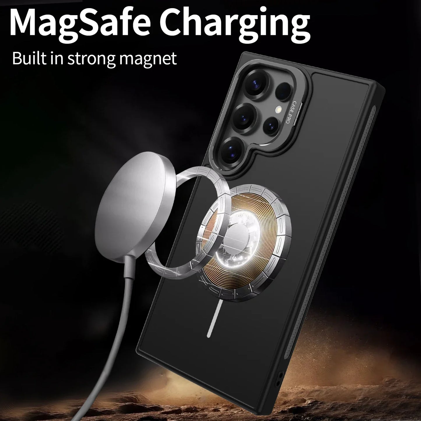Samsung Galaxy Invisible Bracket Cooling Function Case for Samsung Galaxy S25 S24 Ultra with MagSafe Wireless Charging Drop Protection Cover