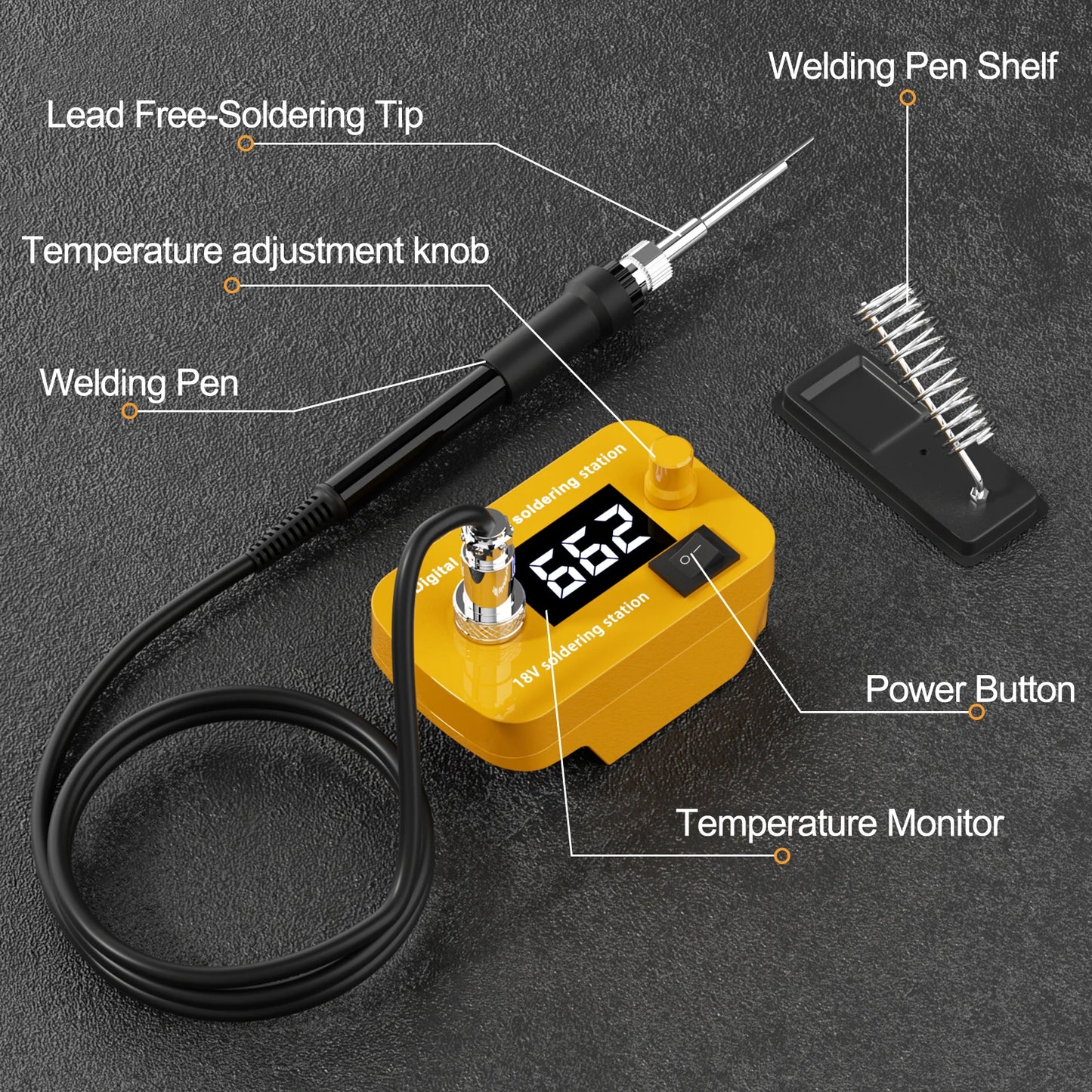 Makita DeWalt Milwaukee Bosch compatible Cordless Soldering lron Temperature Adjustable Electric Welder Kit For DEWALT For Makita For Milwaukee For Bosch 18V Battery