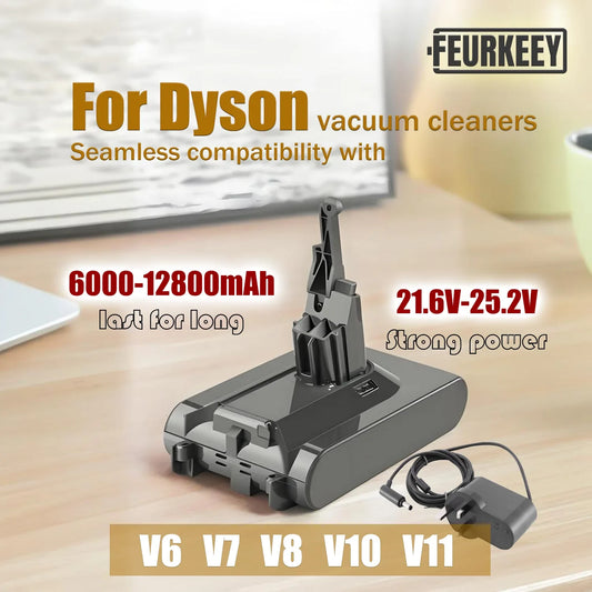 Dyson V8 Battery New 6000 - 8000Ah for Dyson Battery Replacement Original Seamless Compatible, V6 V7 V8 V10 V11 Vacuum Cleaner Battery