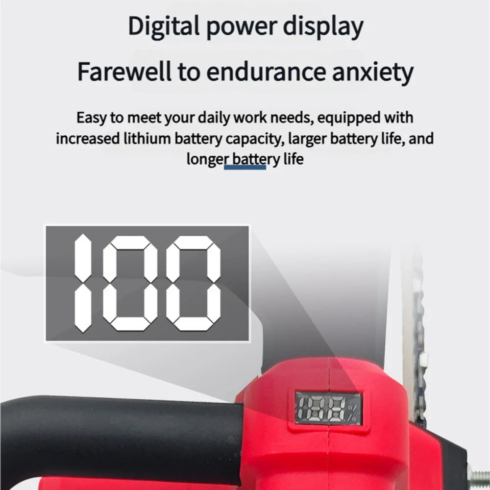 Milwaukee compatible 18V JV 12 Inch Cordless Chainsaw Handheld Garden Electric Chain Saw for Tree Branch Wood Cutting For Milwaukee M18 Battery