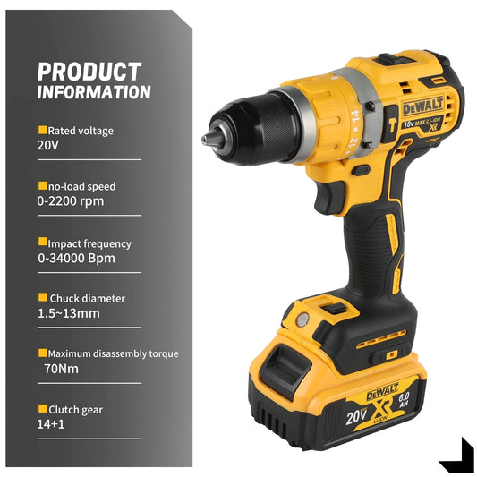 Dewalt DCD795 18v Brushless Drill with battery and AU charger