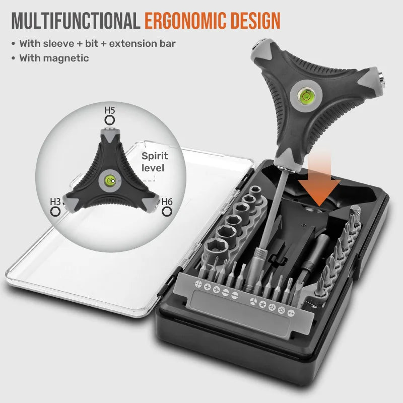 Hi-Spec 8pc, 28pc, and 40pc Alloy Screwdriver Sets