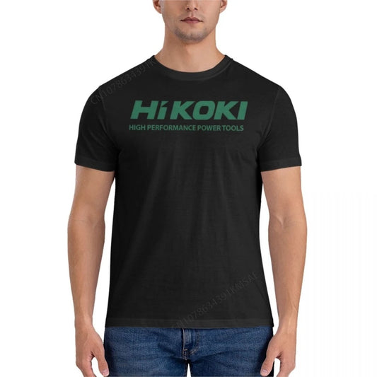 Hikoki Professional TOOLS T-Shirts Men Round Neck Cotton T Shirts HIKOKI Short Sleeve Tee Shirt Adult Clothing