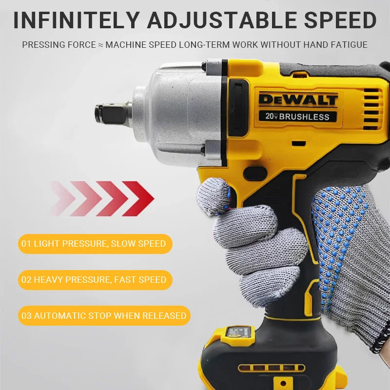 DEWALT DCF900 18V 20V Max Brushless Cordless Wrench  1/2" Compact Inch High Torque Three-Speed Adjustment Pneumatic Barrel Tire Removal