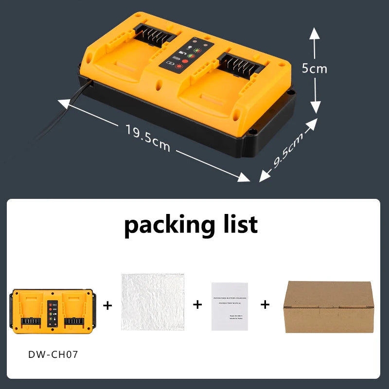 DeWalt compatible Dual Ports Charger 18V-20V