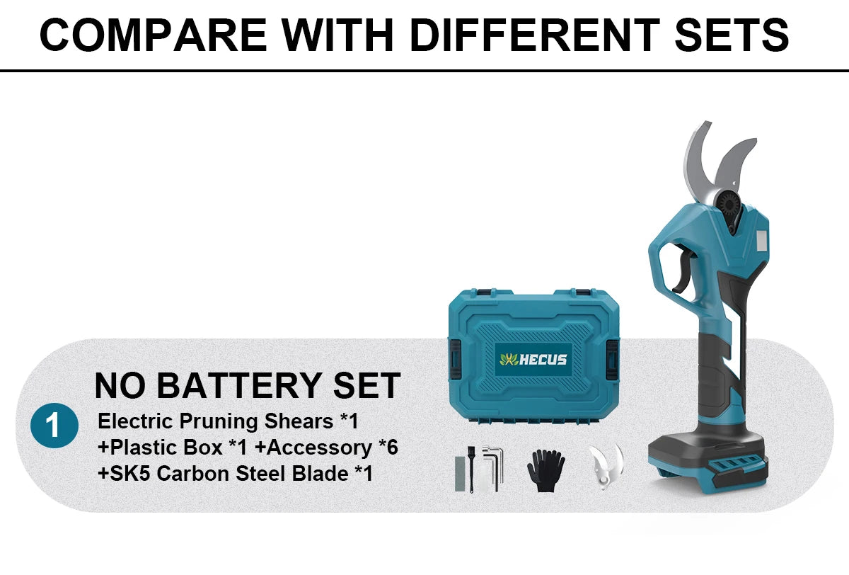 Makita Compatible 189V JV Gisam 40mm Brushless Electric Pruner Shear 2Gear Cordless Fruit Tree Bonsai Pruning Electric Scissors For Makita 18V Battery Pin