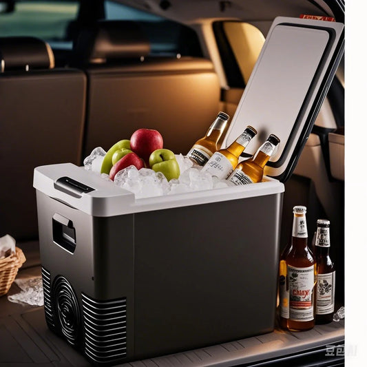 Mini Refrigerator 12V 220V 10L Car Home Dual-use Refrigerator Freezer Outdoor Cooler & Warmer Electric Fridge Portable Icebox