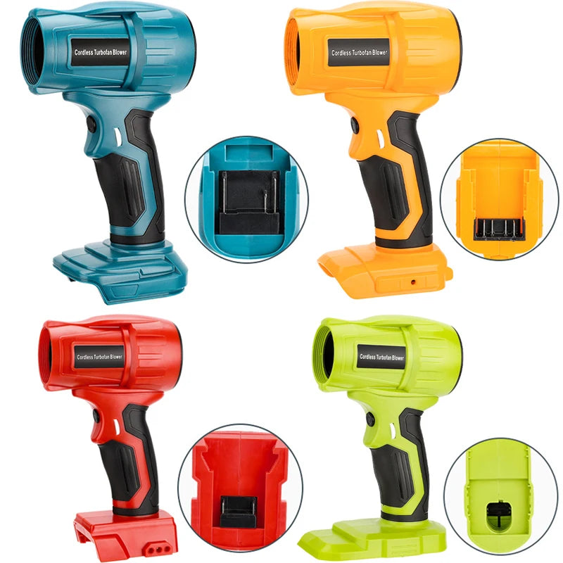 DeWalt Makita Milwaukee Ryobi Bosch Compatible 18V 20V Max JV 350W Jet Blower Portable Violent Turbo Fan For Makita/Dewalt/Milwaukee/Bosch/Ryobi 18V Li-ion Battery Cordless Handheld Fan