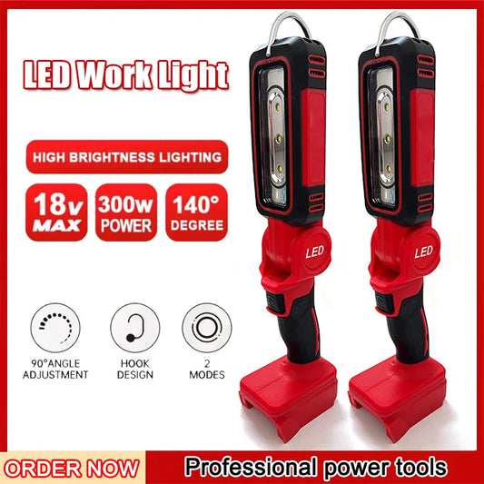 Milwaukee Compatible 18V JV LED Work Light Super Bright 90 DegreeClip on Light Lithium Battery 20V M18 Flood Light Outdoor Lighting Camping