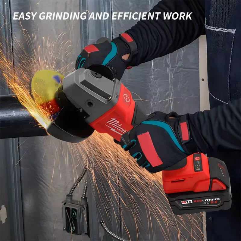 Milwaukee 18V 125mm and 100mm Brushless Angle Grinder Polishing Cutting Machine No-Lock Paddle Switch Electric Cordless Power Tools
