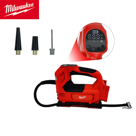 Milwaukee 18V 150PSI Cordless Electric Air Pump Tire Inflator Air Compressor with Digital Pressure Gauge For Milwaukee 18V Battery