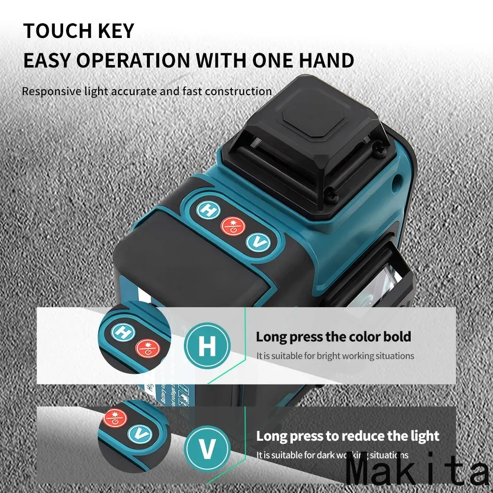 Makita 16 Lines Horizontal Vertical Laser Level Full kit with remote control