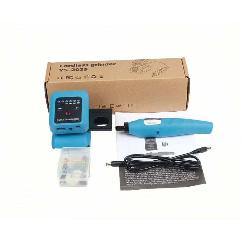 Makita Milwaukee DeWalt Compatible JV Die Grinder 18V 20V Max Lithium Battery Electric Grinder Portable Speed Adjustment DIY Electric Drill for Makita/Dewalt/Milwaukee 18V Li-ion Battery