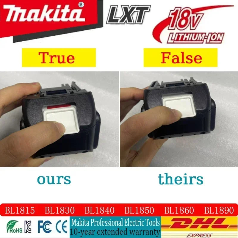Genuine Makita BL1860 18V 6AH TBW Battery Power Tools Li-ion Replacement LXT BL1850 BL1840 for 18V Screwdriver with BMS TPCELL 18V