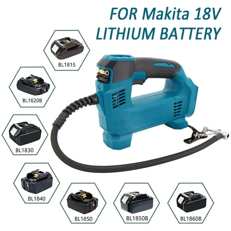 Makita compatible 18V JV Electric Cordless Air Pump for 18V Makita Battery Powered Compressor Inflatable Pump Digital Display Inflator Car Tire Air Pump