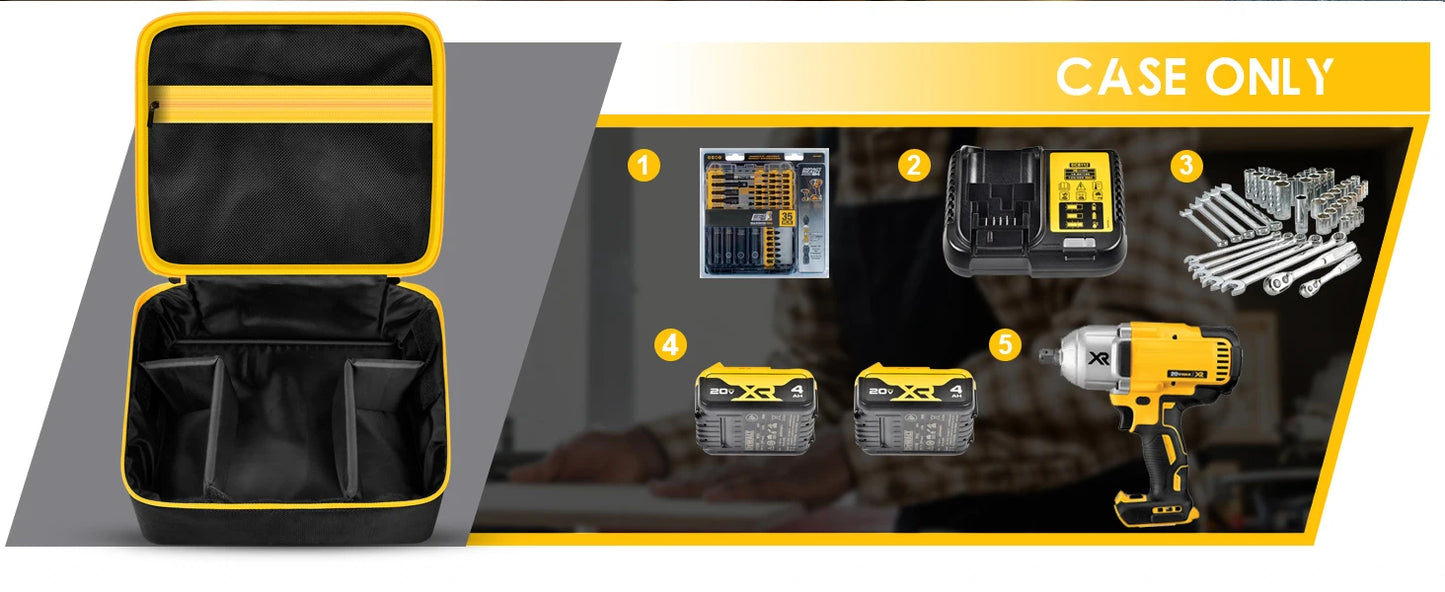 DEWALT Case for DeWalt 18V 20V MAX XR DCF900P1 DCF900B DCF891B DCF961B DCF899B Cordless Impact Wrench Driver