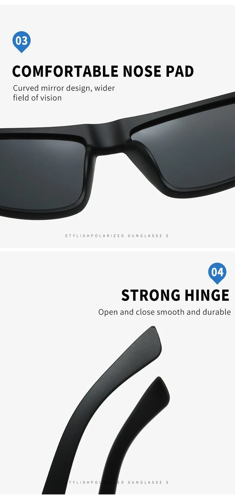 Okuma JV - Unisex UV400 Polarized Glasses, suitable for outdoor sports such as driving, fishing, cycling, hiking, etc