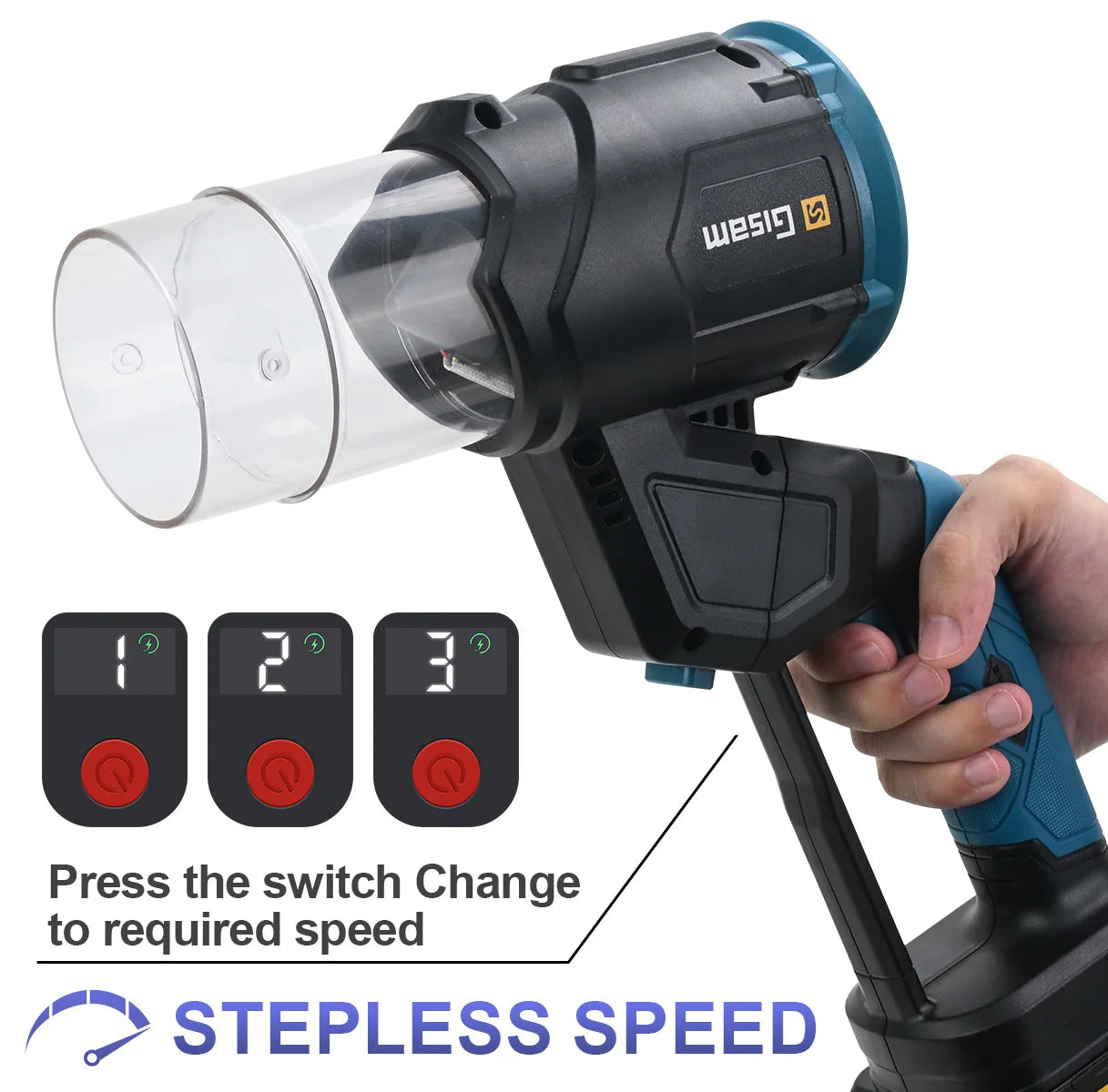 Makita Compatible 18V Gisam 35000RPM Brushless Electric Air Blower 2in1 Turbo Blower Fan Leaf Dust Snow Blowing Clean Tool For Makita 18V Battery Pin
