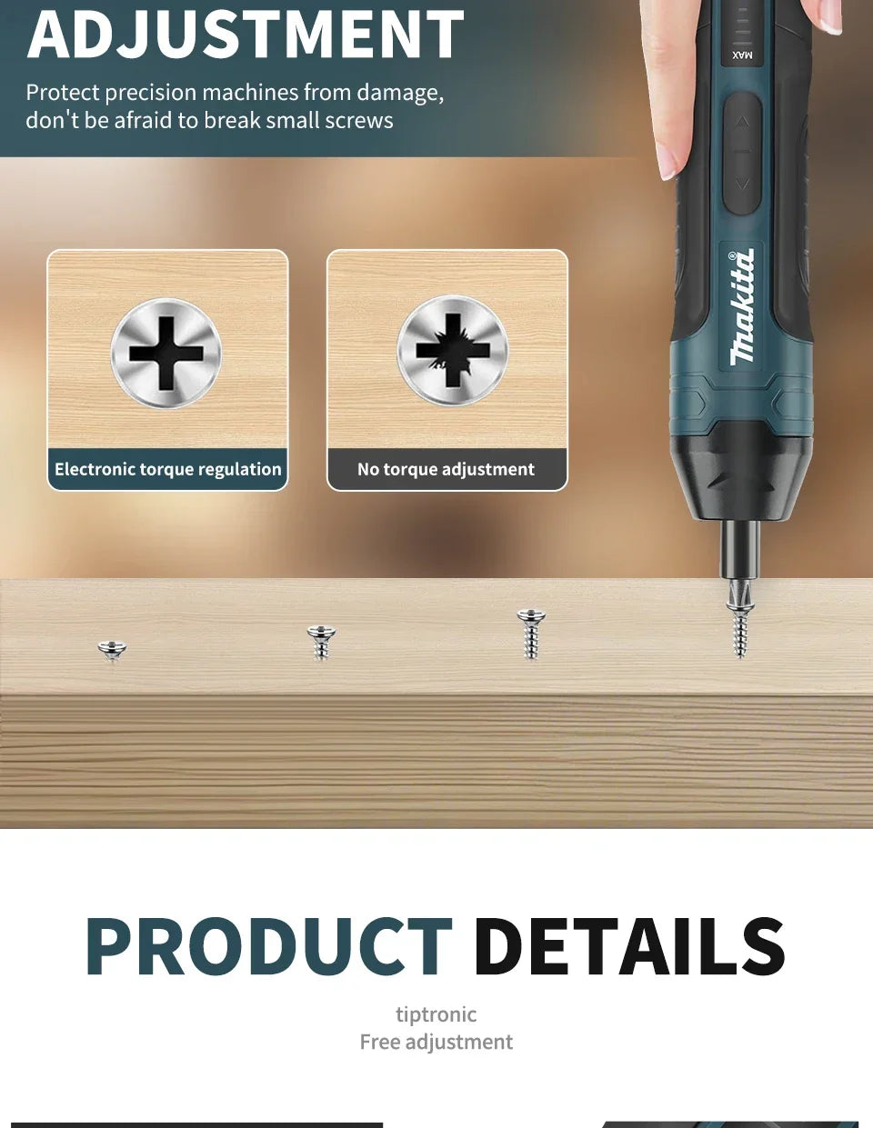 Makita 1300mah Cordless Electric Screwdriver Kit