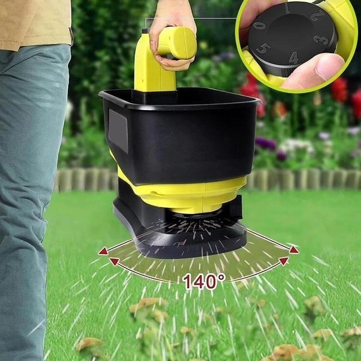 Makita Compatible 18V JV seed Spreader Handheld 5.5L Hopper for Lawn Grass Seed Fertilizer Rock Salt Ice Melt Year-Round Tool Makita 18v Battery
